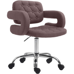 Tabouret de travail Dublin en tissu marron