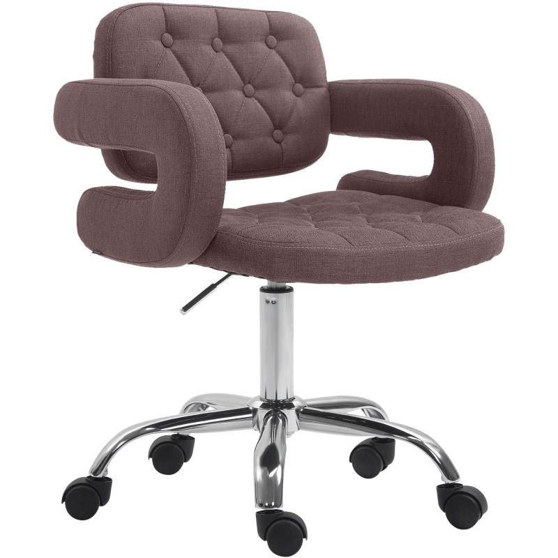 Tabouret de travail Dublin en tissu marron
