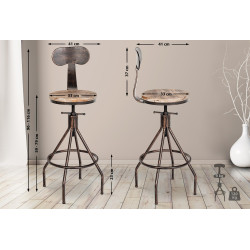 Tabouret de bar Hanam bronze