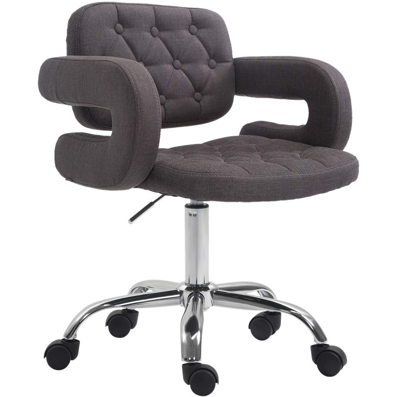 Tabouret de travail Dublin en tissu gris foncé