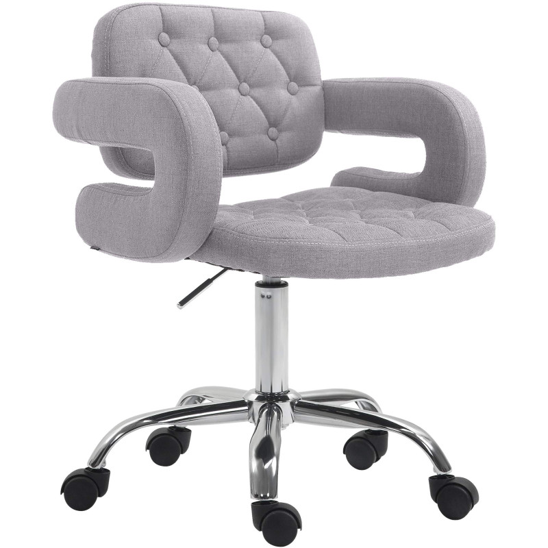 Tabouret de travail Dublin en tissu gris