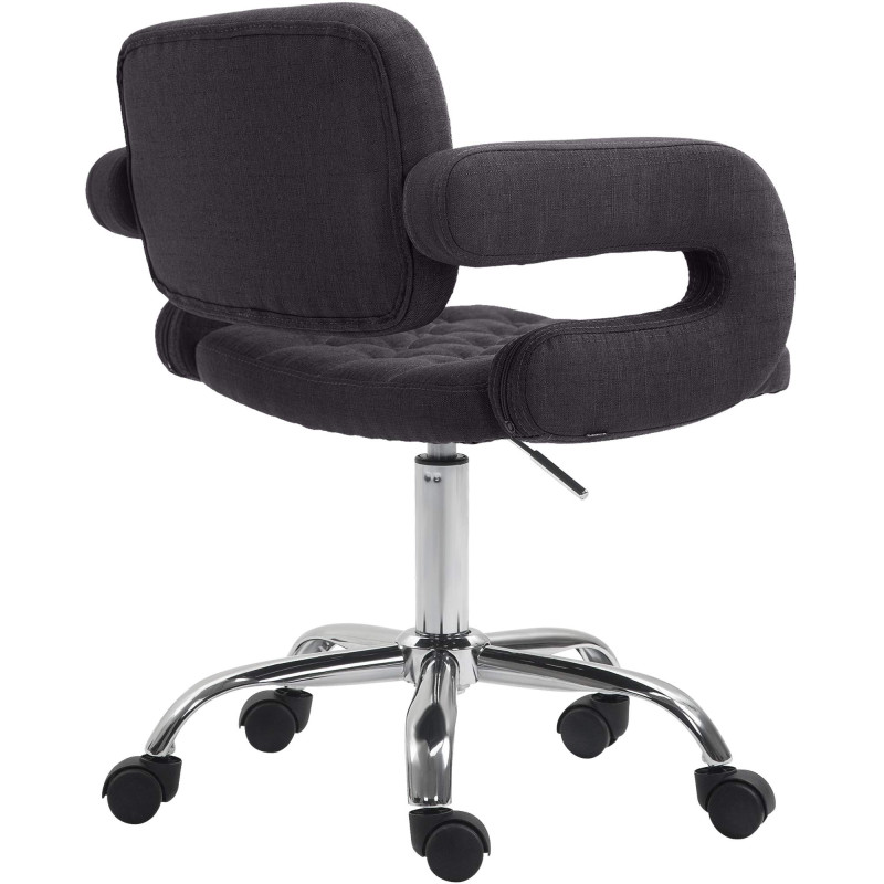 Tabouret de travail Dublin en tissu noir