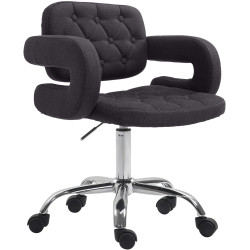 Tabouret de travail Dublin en tissu noir