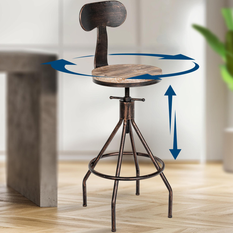 Tabouret de bar Hanam bronze