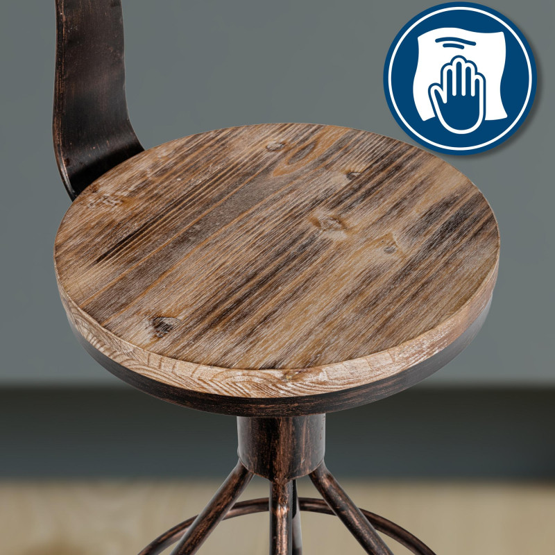 Tabouret de bar Hanam en bronze