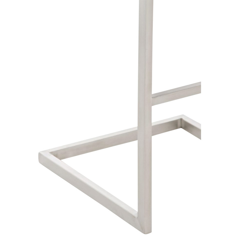 Lot de 2 tabourets de bar Paros, simili cuir marron