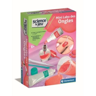 Clementoni - Sciences et Jeu - Mini Labo des ongles - Créer ton propre vernis a ongles - Dés 8 ans