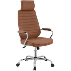 Fauteuil de bureau Rako marron clair