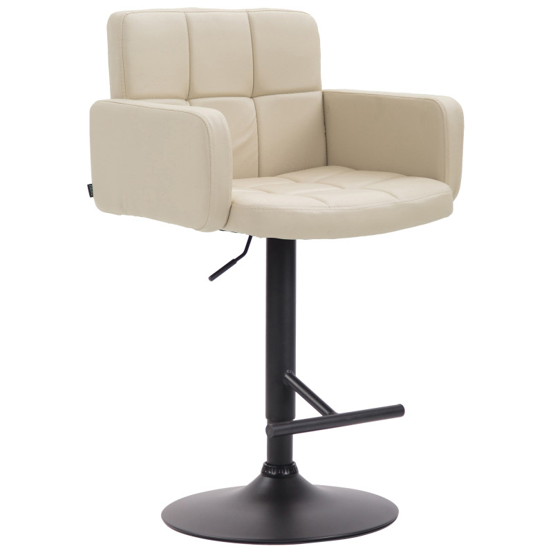 Tabouret de bar Los Angeles, noir crème