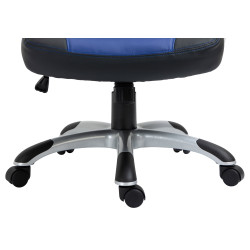 Fauteuil de bureau Foxton, noir/bleu, similicuir