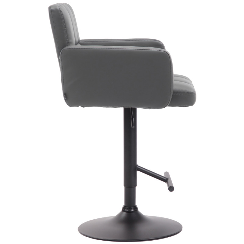 Sgabello Los Angeles in similpelle grigio,nero