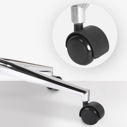 Fauteuil de bureau Burbank en cuir artificiel noyer/crème
