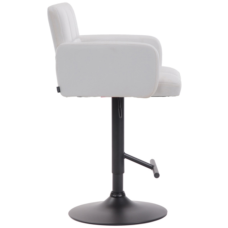 Sgabello Los Angeles in similpelle bianco,nero