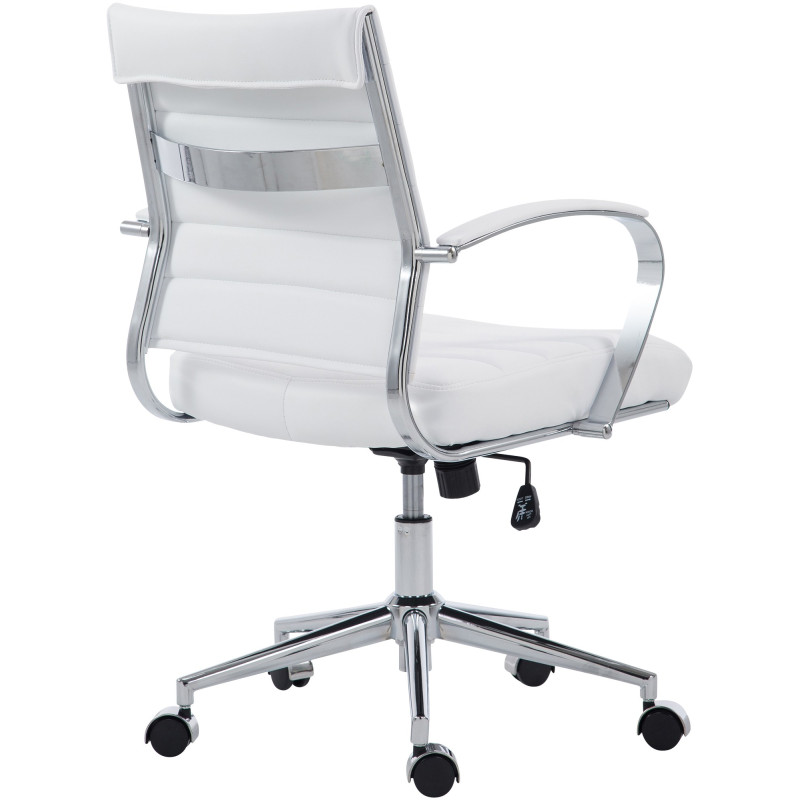 Fauteuil de bureau Oakland, simili cuir blanc