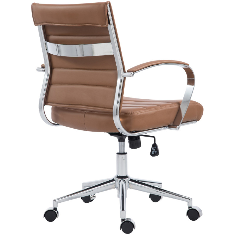 Fauteuil de bureau Oakland, simili cuir marron clair