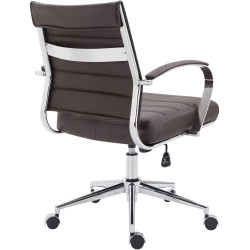 Fauteuil de bureau Oakland, simili cuir marron