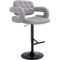 Tabouret de bar Dublin FABRIC noir gris