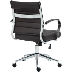 Fauteuil de bureau Oakland en cuir véritable marron