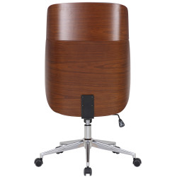 Fauteuil de bureau Varel en cuir artificiel noyer/gris