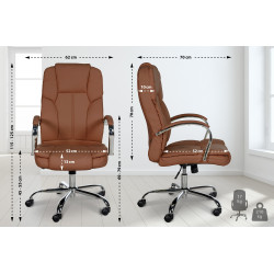 Fauteuil de bureau BIG Xanthos marron clair