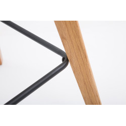 Tabouret de bar Metz en tissu Natura taupe