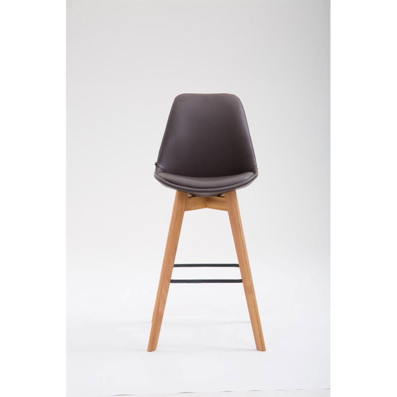 Tabouret de bar Metz en cuir artificiel Natura brun