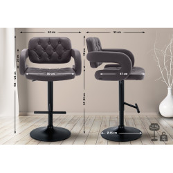 Sgabello Dublin in similpelle marrone,nero