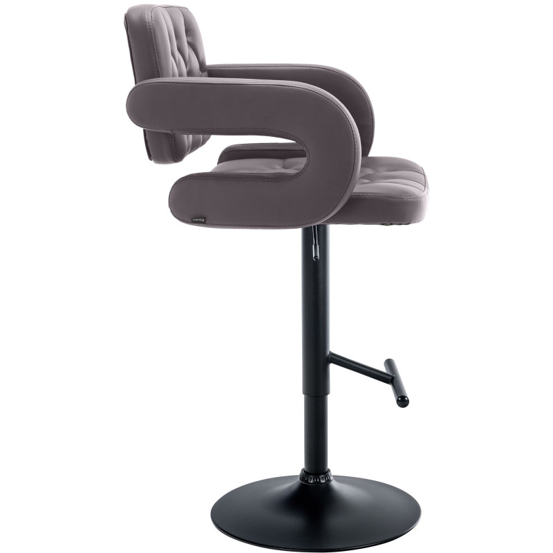 Sgabello Dublin in similpelle marrone,nero