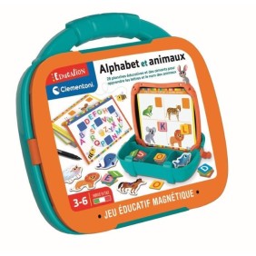 Mallette Lettres & Animaux magnétiques - Clementoni - Des 3 ans - Multicolore - Intérieur