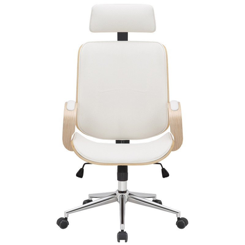 Fauteuil de bureau Dayton naturel/blanc