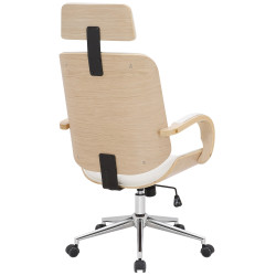 Fauteuil de bureau Dayton naturel/blanc