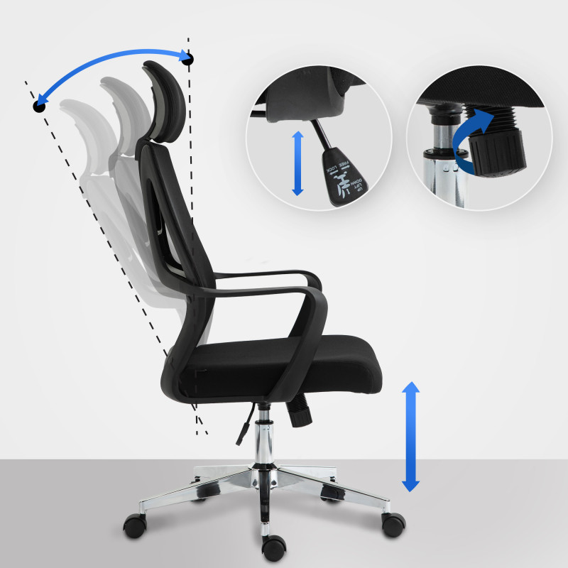 Fauteuil de bureau Kanab noire