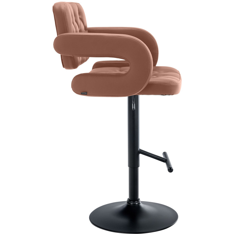 Sgabello Dublin in similpelle cognac,nero