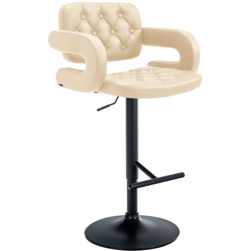 Tabouret de bar Dublin, noir crème