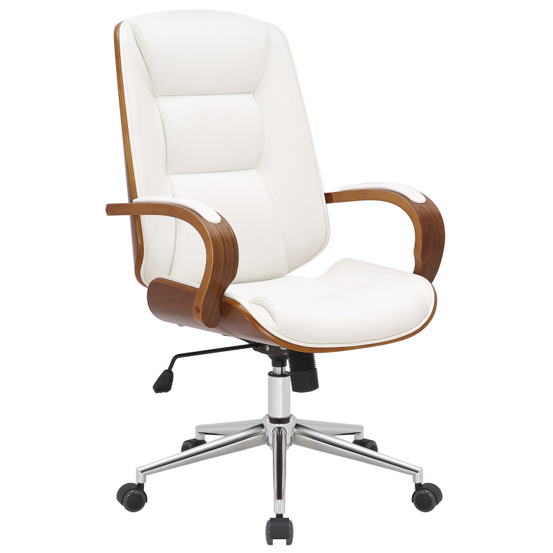 Fauteuil de bureau Yankton noyer/blanc