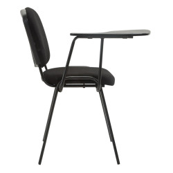 Lot de 4 Fauteuils Ken avec table pliante, tissu noir