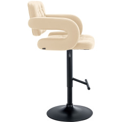 Sgabello Dublin in similpelle crema,nero