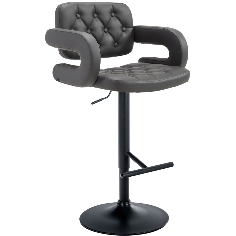 Tabouret de bar Dublin, noir gris