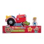 Figurine miniature - BANDAI - CoComelon Tracteur Musical Rouge - Tracteur Musical Et Sa Figurine 7cm - WT0038