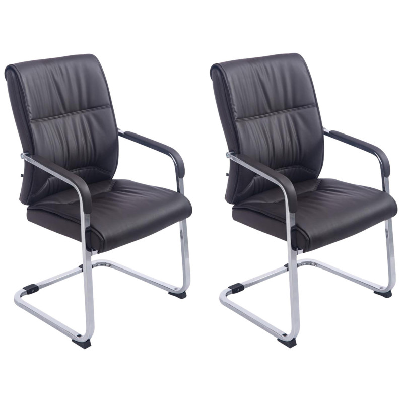 Lot de 2 Fauteuils cantilever XXL Anubis marron