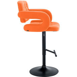 Tabouret de bar Dublin noir orange