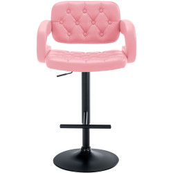 Tabouret de bar Dublin noir rose