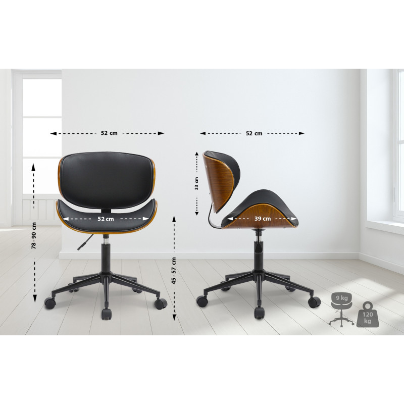 Fauteuil de bureau Sammy noire