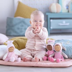 Mon Doudou COROLLE - Miss Rayée Reves d'Etoiles - 25 cm - petite poupée - senteur de vanille - des la naissance