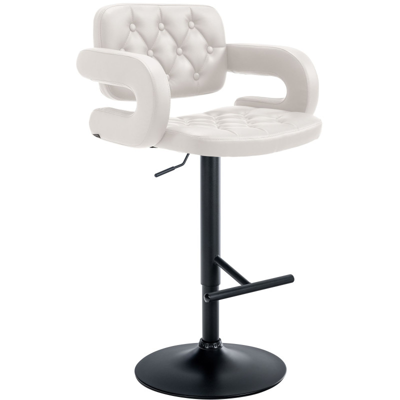 Tabouret de bar Dublin noir et blanc