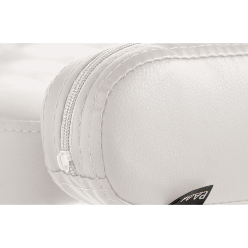 Sgabello Dublin in similpelle bianco,nero