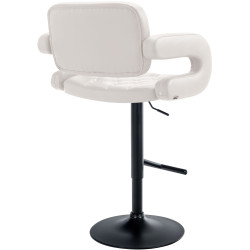 Sgabello Dublin in similpelle bianco,nero