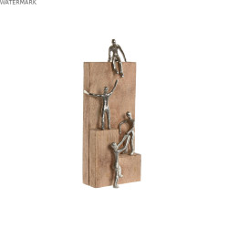 Figurine Décorative Home ESPRIT Marron Argenté Naturel 15 x 10 x 39 cm