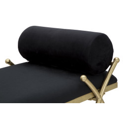 Glam Banc Ribbon Noir – Élégance Sculpturale 112,5x49x53