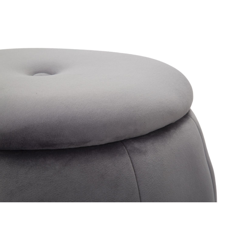 Glam Puff Paris Gris/Argent – Raffinement Secret Ø43x43